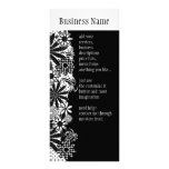Black And White Dotted Flowers Rack Card rack cards