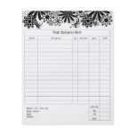 Black And White Dotted Flowers Small Order Form flyers