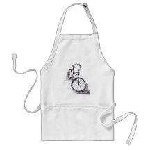Black and White Drawing Of Bike Aprons