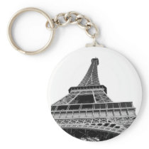 Black and White Eiffel Tower Key Chains