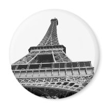 Black and White Eiffel Tower Magnet