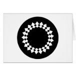 Black and White Elegant Round Design. Custom cards