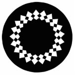Black and White Elegant Round Design. Custom photo sculptures