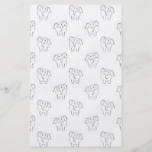 Black and White Elephant Pattern. Flyers