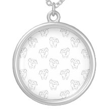 Black and White Elephant Pattern. Jewelry