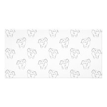 Black and White Elephant Pattern. Photo Greeting Card
