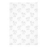 Black and White Elephant Pattern. Customized Stationery
