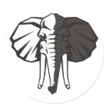 Black and White Elephant stickers