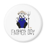 Black And White Farmer Cow Black White Farmer Boy magnets