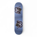 Black and white feather mask skateboards
