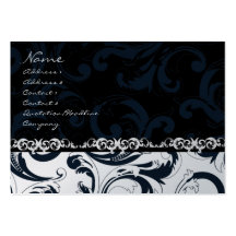 Black and White Floral - Business Cards