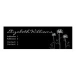 Black and White Floral Business Cards