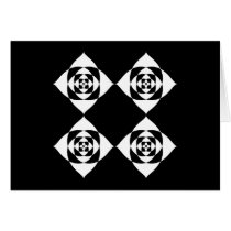 Black and White Floral Design. Greeting Cards
