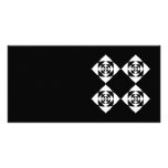 Black and White Floral Design. Custom photo cards
