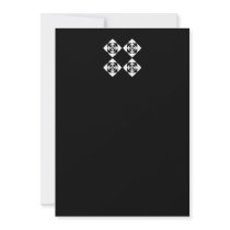 Black and White Floral Design. Invitation