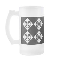 Black and White Floral Design. Mugs