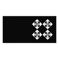 Black and White Floral Design. Photo Card