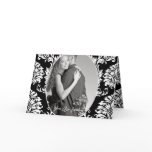 Black and White Floral Wedding Invitations cards