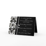 Black and White Floral Wedding Invitations cards