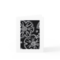 Black and White Flower Card