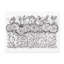 Black and White Flower Garden Post Cards