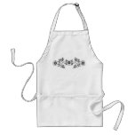 Black and White Flower Pattern aprons