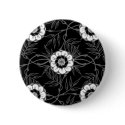 Black and White Flower Pattern buttons