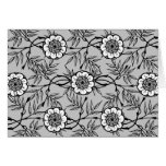 Black and White Flower Pattern cards