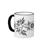 Black and White Flower Pattern mugs