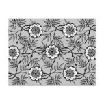 Black and White Flower Pattern postcards