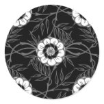 Black and White Flower Pattern stickers