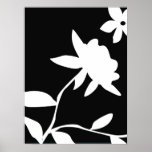 Black and white flower posters