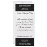 Black and White Flower rack card template rack cards