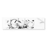 Black And White Flowers bumper stickers