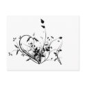 Black And White Flowers postcards