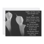 Black and White Flowers Wedding invitations
