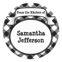 Black and White -From the Kitchen Of- Jar or Label