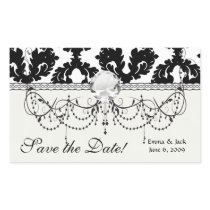 black and white funky damask pattern sticker