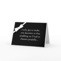 Black and White Funny Groomsman Request Card