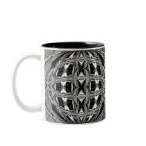 black and white galaxy coffee mug