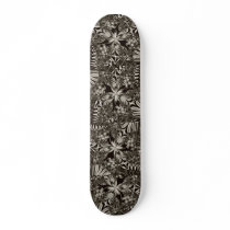 Black and White  geometric  Skateboard