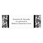 Black and White Gift Registry Insert Cards Business Card