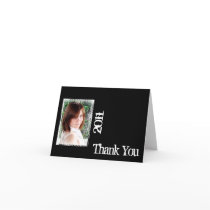 Black and White Grunge Frame Thank You card