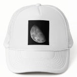 Black and White Half Moon Image hats