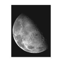 Black and White Half Moon Image Postcard