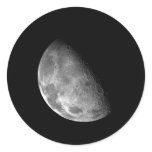 Black and White Half Moon Image stickers