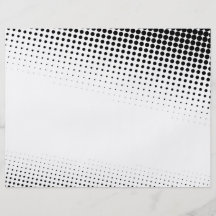 Black and White Halftone Dots Textured Flyer