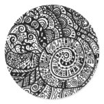 Black and white handpainted doodles stickers