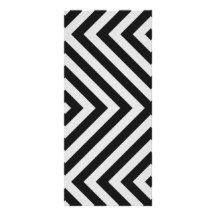 Black and White Hazard Stripes Textured Rack Card Design