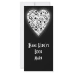 Black and White Heart. Patterned Heart Design. Rack Card